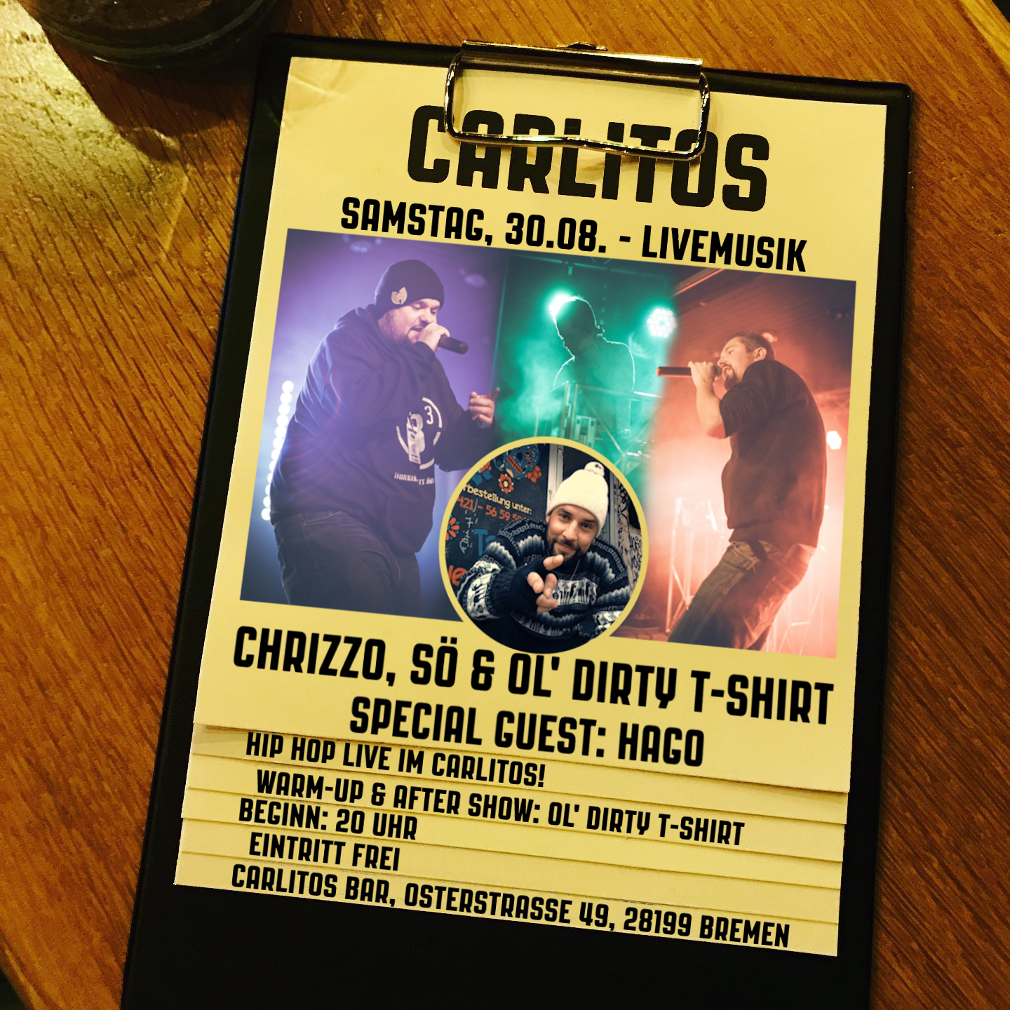 Chrizzo, Sö & Ol‘ Dirty T-Shirt und Hago